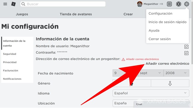 Pasos para configurar una cuenta segura en Roblox 1 pasos para configurar una cuenta segura en